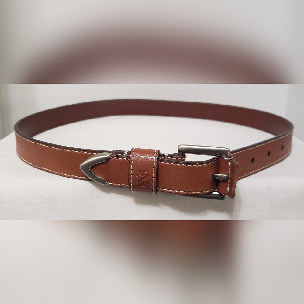Izod Womens Brown Leather Belt Made in Argentina Size Medium